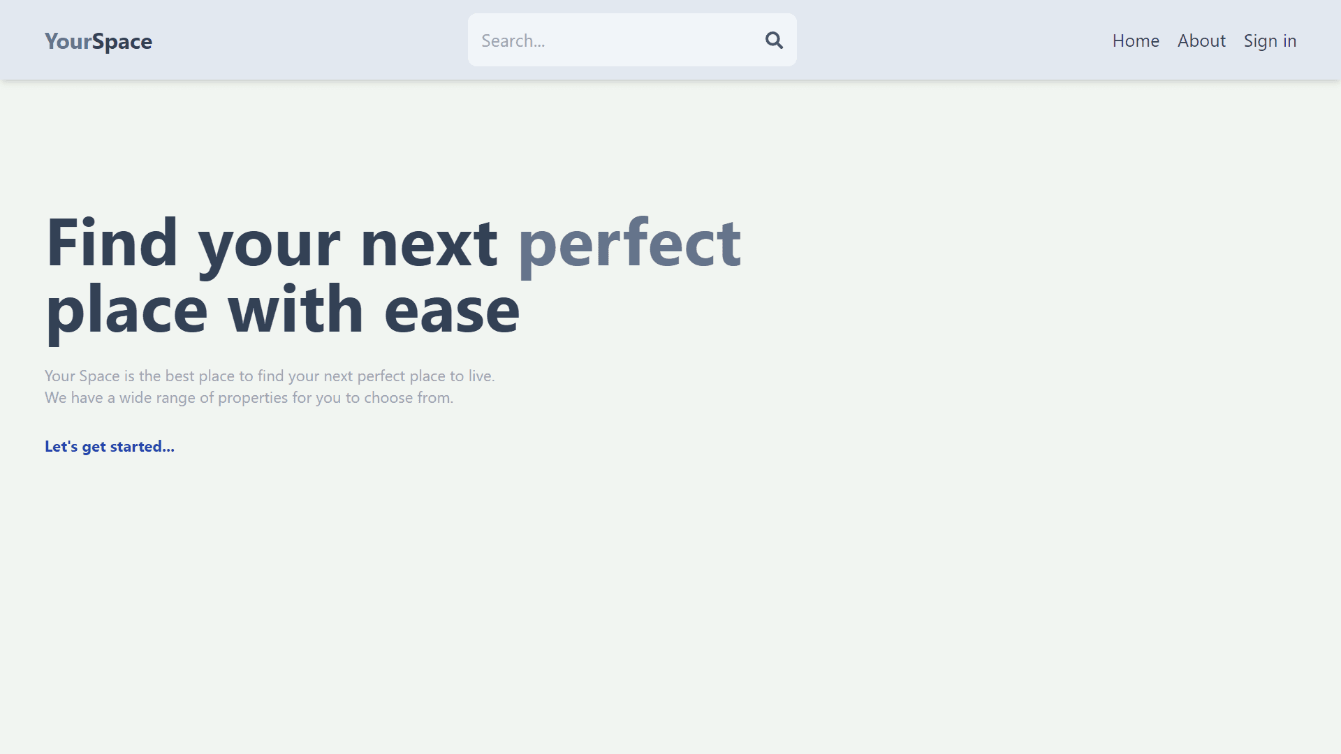 YourSpace user interface